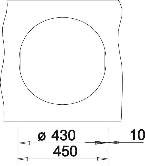 Granitový drez Blanco Rondo 45 sivá vulkán