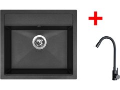 Set Sinks Solo 560 Granblack + Elasta černá matná