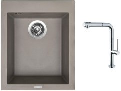 Set Sinks CUBE 410 Truffle + batéria Sinks SLIM S2 kartáčovaná