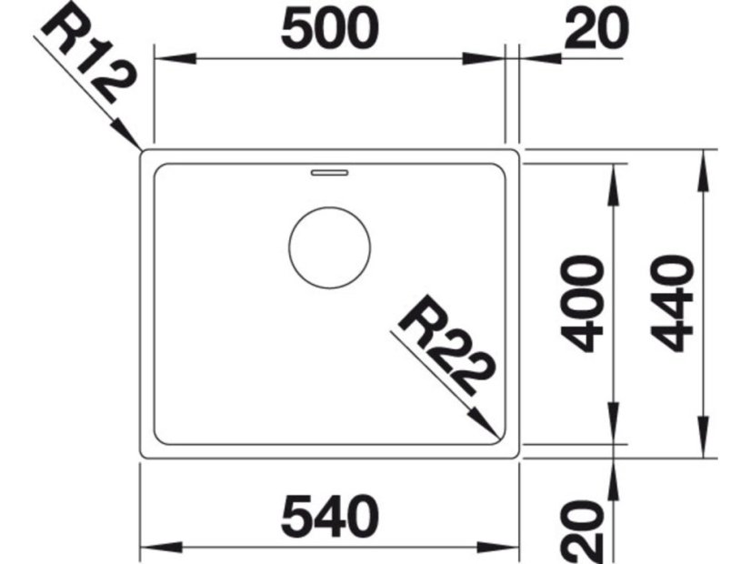 Nerezový drez Blanco Andano 500 IF bez tiahla