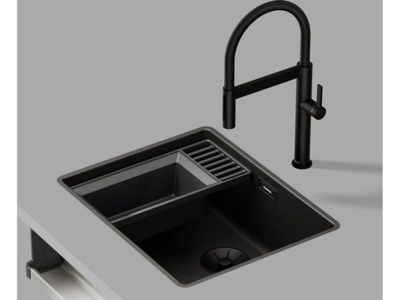 Dřezová baterie Blanco CULINA-S Mini II PVD černá matná, sprcha s přepínáním - 2