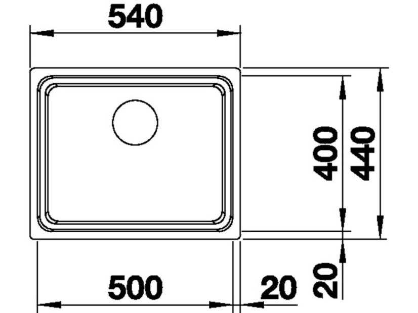 Nerezový dřez Blanco Etagon 500-IF InFino nerez hedvábný lesk