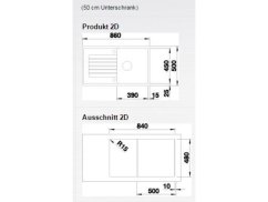 Granitový drez Blanco ZIA 5 S biela bez excentru