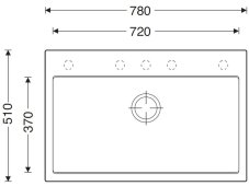 Granitový drez Sinks MAXIMO 780 Metalblack