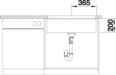 Granitový dřez Blanco ETAGON 700 U šedá vulkán
