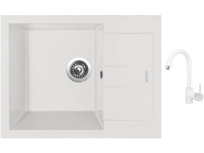 Set Sinks AMANDA 650 Milk + baterie Sinks MIX 35 Milk