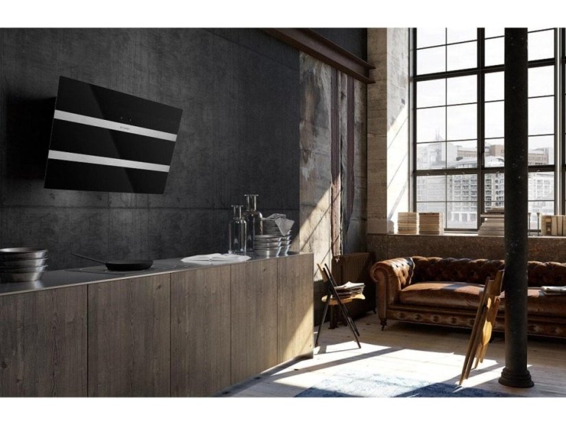 Komínová digestoř Faber STEELMAX EV8 BK/X A80-2