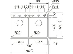 Granitový dřez Franke MRG 620-35-35 Bílá led