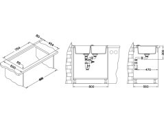 Granitový dvojdřez Alveus ROCK 90 beton