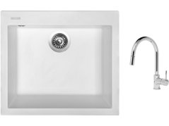 Set Sinks CUBE 560 Milk + baterie Sinks MIX 35 P chrom Set Sinks CUBE 560 Milk + baterie Sinks MIX 35 P chrom