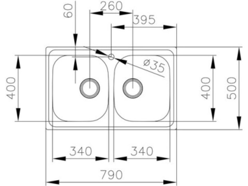 Nerezový drez Teka Universe 80 T-XP 2B