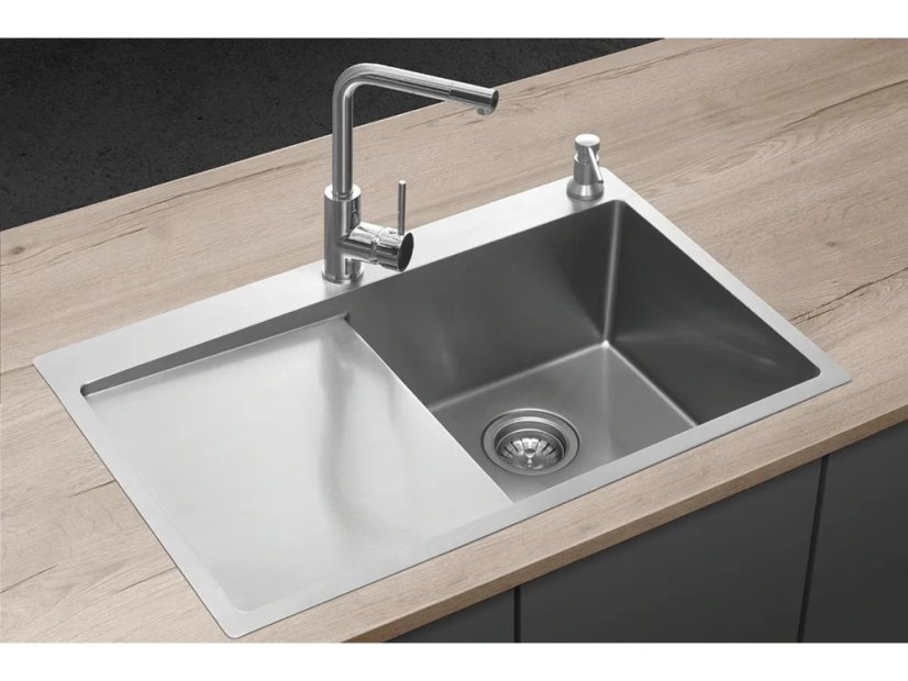 Nerezový drez Concept NANO Coat pravý DNN1045ssr