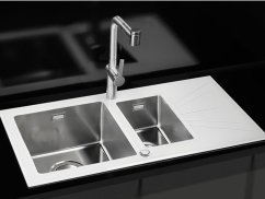 Sklenený drez Alveus Karat UP 20 L biely