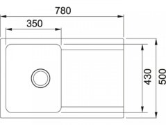 Tectonitový drez Franke OID 611-78 Biela
