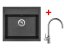 Set Sinks Solo 560 Metalblack + Vitalia