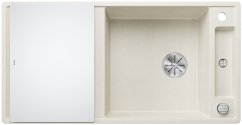 Granitový dřez Blanco AXIA III XL 6 S Bílá soft, se skleněnou krájecí deskou