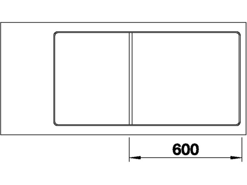 Granitový dřez Blanco AXIA III XL 6 S-F InFino bílá sklen.kráj.deska oboustr.prov. s exc.