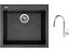 Set Sinks CUBE 560 Metalblack + batéria Sinks MIX 35 P chróm