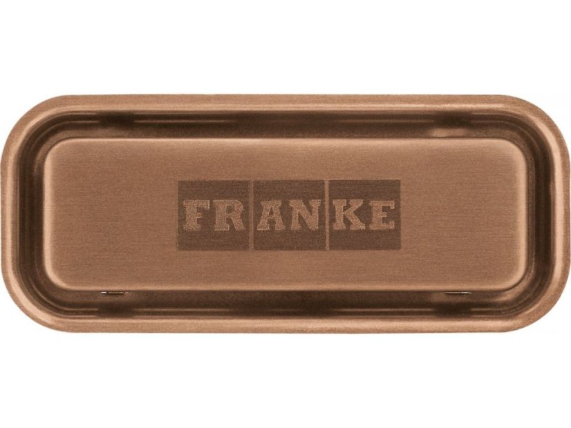 Hranatá krytka skrytého prepadu Franke Celonerez Medená