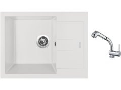 Set Sinks AMANDA 650 Milk + batéria Sinks MIX 3 S Chróm