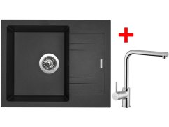 Granitový dřez Sinks LINEA 600 XC Metalblack
