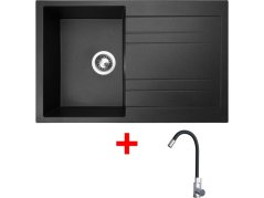 Sinks GRANDE 800 Metalblack + Elasta nerez/černá