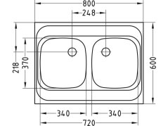 Nerezový drez Alveus Classic 40, bez rámu