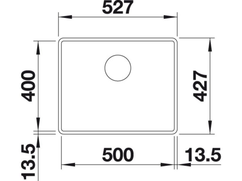 Granitový drez Blanco SUBLINE 500 F InFino káva bez tiahla