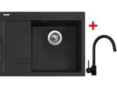 Sinks RIM 650 P Granblack + Vitalia čierná matná Sinks RIM 650 P Granblack + Vitalia čierná matná