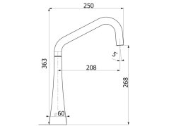 Drezová batéria Sinks CONICA - N6 Nanoblack