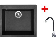 Set Sinks Cube 560 Granblack + Elasta nerez/černá