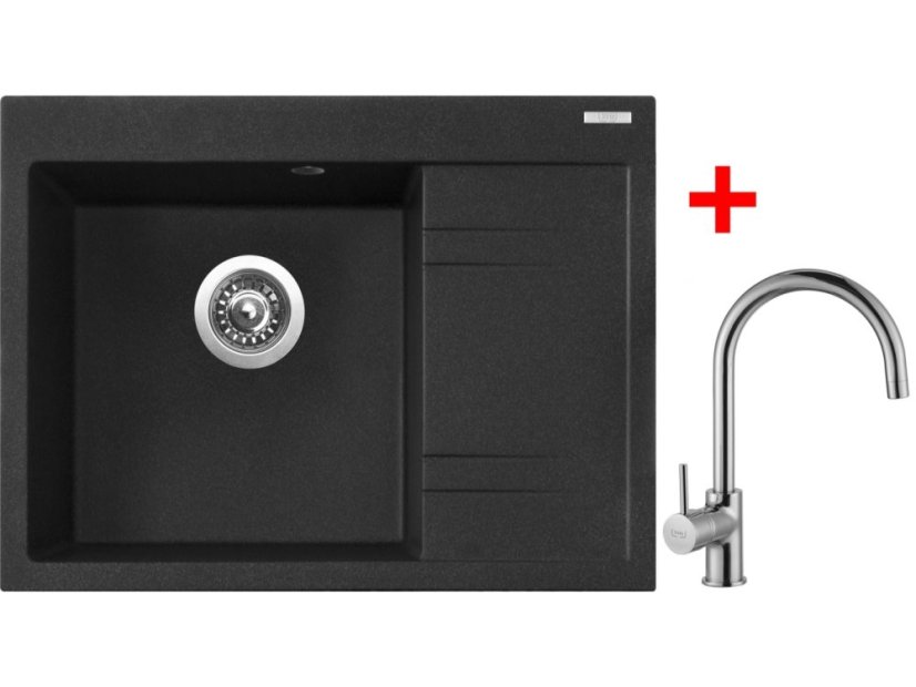 Sinks RIM 650 L Granblack + Vitalia