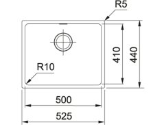 Tectonitový dřez Franke SID 110-50 Šedá