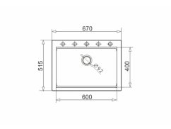 Granitový dřez Pyramis Siros 67 x 51,5 Černá