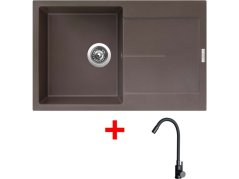 Sinks ULTIMA 790 Marone + ELASTA čierná matná