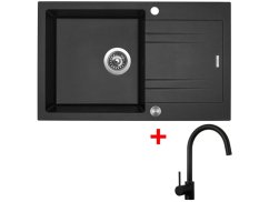 Set Sinks Linea 780 XC Metalblack + Vitalia čierna matná
