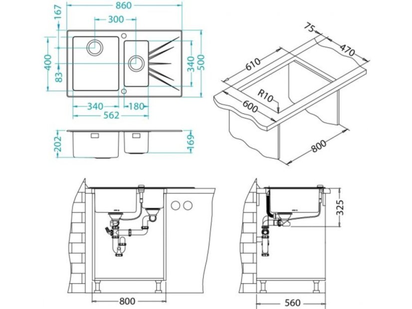 Kuchyňský drez Alveus Karat 20 L bielý