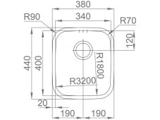 Nerezový dřez Sinks BRASILIA 380 V 0,7mm trojmontáž leštěný