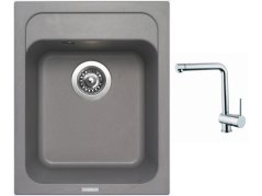 Set Sinks CLASSIC 400 Titanium + baterie Sinks MIX 3 chrom Set Sinks CLASSIC 400 Titanium + baterie Sinks MIX 3 chrom