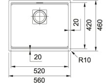 Granitový dřez Franke KNG 110-52 Bílá-led
