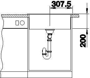 Granitový drez Blanco Naya 6 Biela soft