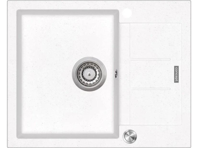 Granitový dřez Concept DG05C45wh Cubis Bílý