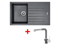 Set Sinks Perfecto 860 Titanium + Mix 3 P GR