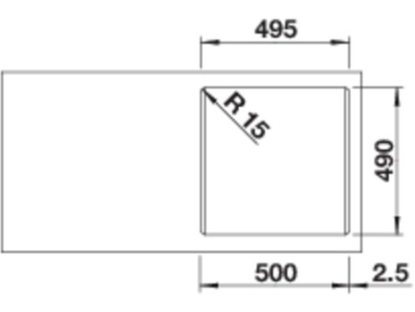 Granitový drez Blanco NAYA 5 InFino tartufo