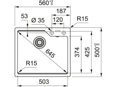Granitový drez Franke UBG 610-56 Sahara