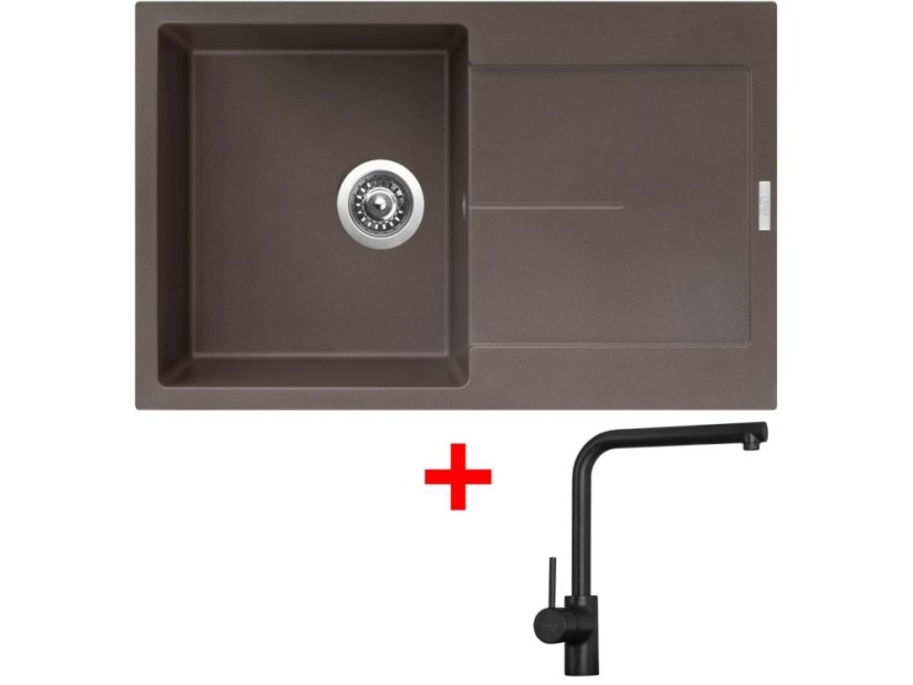 Sinks ULTIMA 790 Marone + Elka černá matná