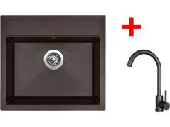 Set Sinks Solo 560 Marone + Arco černá matná