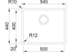Nerezový dřez Sinks Box 540 RO 1,0mm