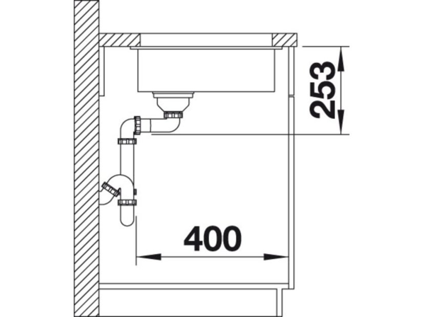 Granitový dřez Blanco SUBLINE 160-U Tartufo