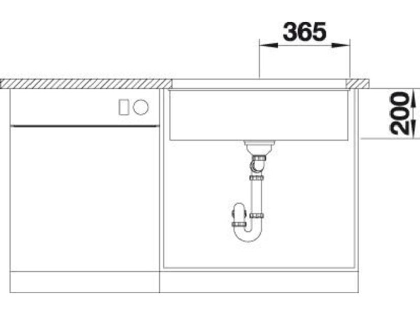 Granitový drez Blanco ETAGON 700 U Antracit